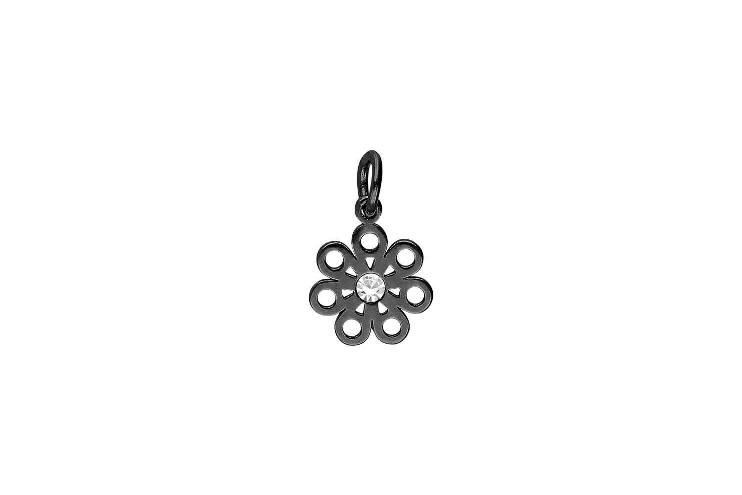 Chirurgenstahl Anhänger für Clicker BLUME + KRISTALL